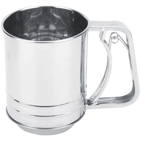 Kitchen Stainless Steel Double Layer Manual Flour Sifter Sieve Strainer Kitchen Cooking Baking Tool (1/5)