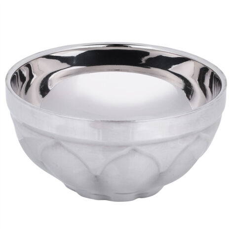 Stainless Steel Double Walled Insulated Bowl Home Restaurant Canteen (1/5)