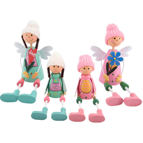 4PCS / Set Exquisite Miniature Dolls Ornament Decor Gift Home Office (Sisters) (1/5)