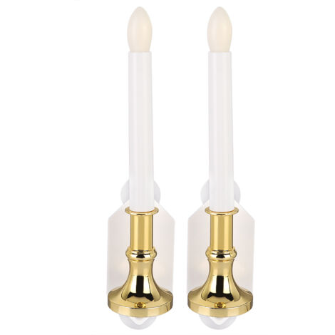 2Pcs Solar Power Candle Lamp Outdoor Flameless Candle Lamp Home Decoration Landscape Lights (1/5)