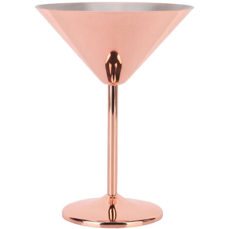 220ml Rose Gold Stainless Steel Cocktail Glass Champagne Toasting Cup Red Wine Goblet for Home Bar (1/5)