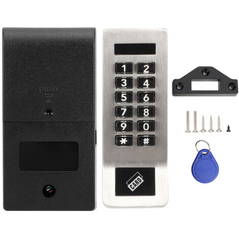 Digital Keypad Electronic Coded Lock Home Security Card Password Door Lock for Sauna Locker