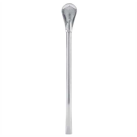 Stainless Steel Metal Drinking Straw Spoon Resuable Washable Cocktail Spoons L (1/5)