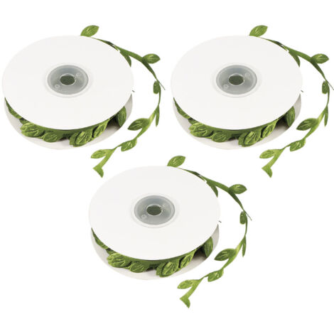 3 Roll Artificial Leaves Vine DIY Kindergarten Craft Wedding Decoration AccessoryGreen (1/5)