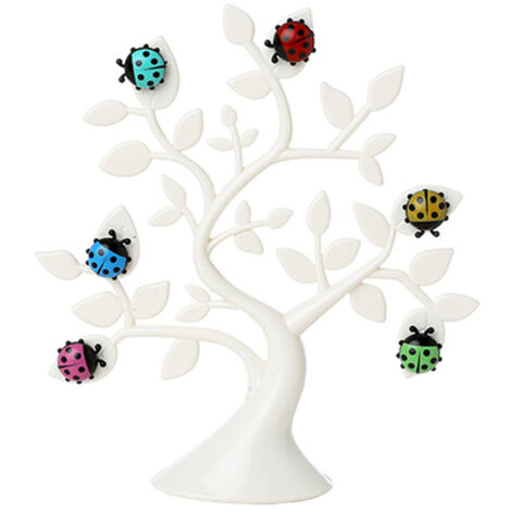 Fridge Magnet TreeShape Self Adhesive Door Knob Anti Collision for Home Decor (White) (1/3)