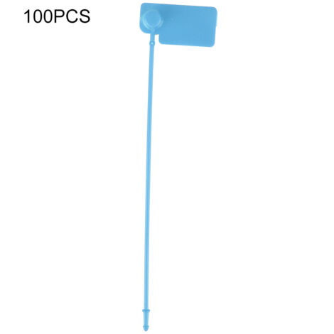 100pcs Disposable Label Cable Colourful Identification Mark Signs Ties Anti Theft Self Locking Tie(Blue ) (1/5)