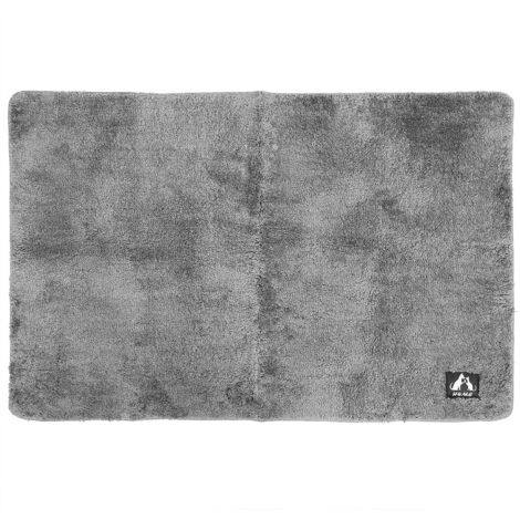 Soft Door Mat Anti-Slip Absorbent Floor Rug Bedside Carpet Mat for Home Bathroom BedroomGray 80x120cm (1/5)