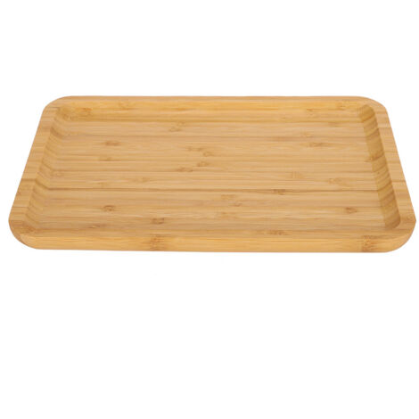 Rectangular Bamboo Serving Tray Food Fruit Cake Storage Plate for Household Kitchen Use (1/5)