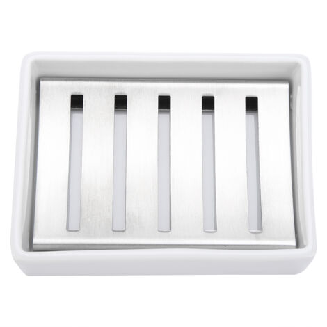 304 Stainless Steel Soap Case Holder Ceramic Soap Container for Bathroom Kitchen Use (1/5)