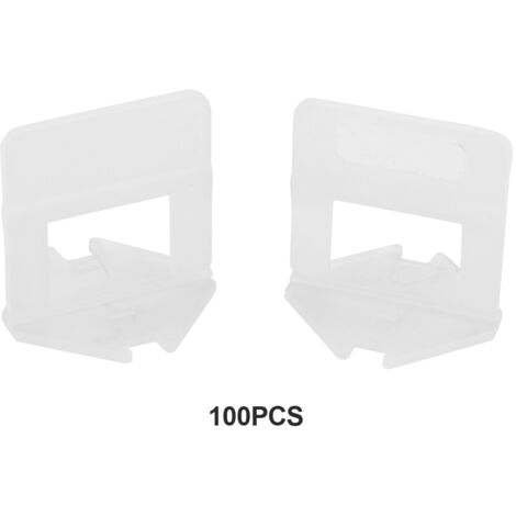 100pcs/Set Plastic Disposable Floor Wall Ceramic Tile Leveling Clips Spacers Tiling Tool(1.5mm) (1/5)