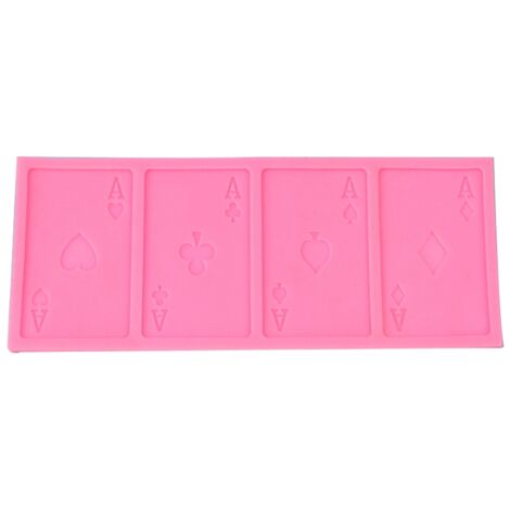 Poker Shape Cake Baking Cookie Chocolate Sugar Paste Food Silicone Mold Bakeware (1/5)
