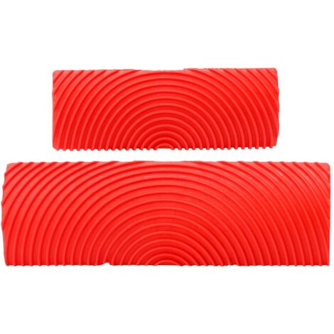 2Pcs/Set Rubber Cylinder Wood Grain Effect Brush Painting Tools DIY Wall Decoration