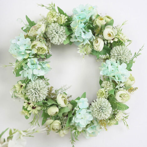 Front Door Wreath 15.7in Outer Diameter Flower Design Eye Catching Flower Wreath for Home Party (1/5)