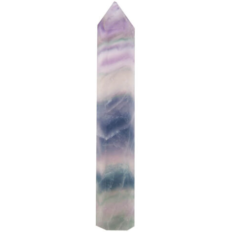 Single Pointed Coloful Fluorite Crystal Pillar Healing Meditation Crystal QuartzZZ0144