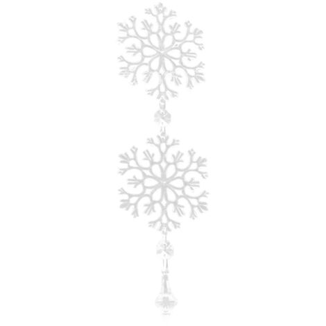 10pcs Snowflake Crystal Chains, DIY Glass Hanging Strand Window Decoration(Pointed Pendant) (1/5)
