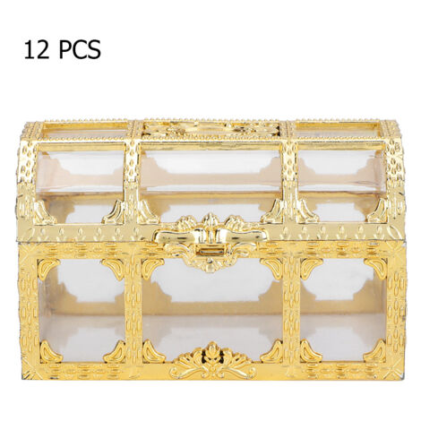 12pcs Wedding Favor Sugar Chocolate Boxes Wedding Decoration for Wedding Birthday Gold (1/5)