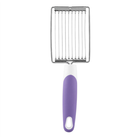 Stainless Steel Luncheon Meat Cutter Ham Fruit Tomato Kitchen Soft Food Cutting Tool (Purple) (1/5)