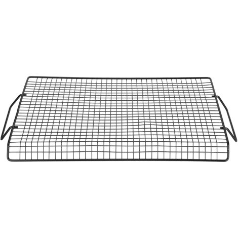 Portable Handle Iron Non-Stick BBQ Rack Barbecue Mesh Grill Net for Outdoor BBQ Party Camping (1/5)