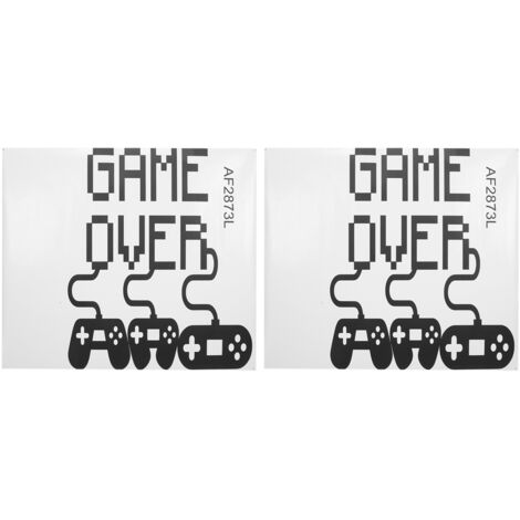 Game Over English Letter Pattern Wall Sticker DIY Wall Decal Home Decoration (1/5)
