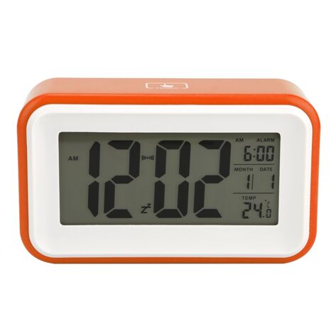 Multifunctional Exquisite Digital Electronic Alarm Clock with Temperature Display (Orange) (1/5)