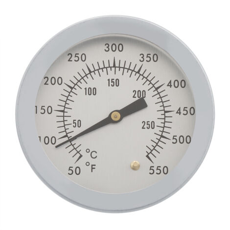 50550℉ Barbecue BBQ Smoker Grill Thermometer Temperature Gauge Analog Dial Double Scale (1/5)