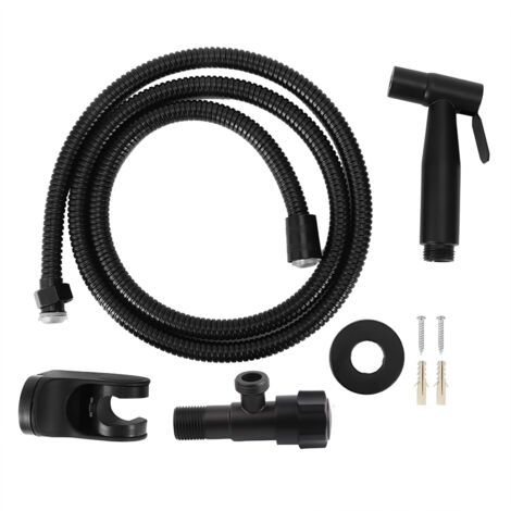 G1/2 Thread Bidet Sprayer Set Stainless Steel Bathroom Toilet Bidet Sprayer Black (A Style) (1/5)