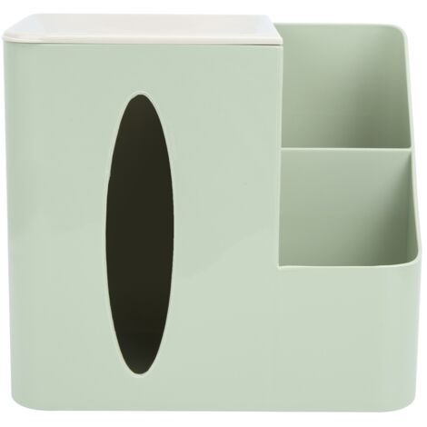 Multi Grid Home Living Room Remote Control Storage Box Tissue Holder Organizer(Green ) (1/5)