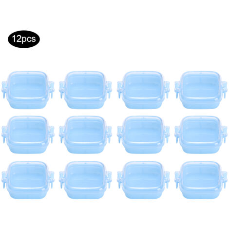 12pcs Food Grade Plastic Candy Box Cookie Snack Storage Case with LidBlue (1/5)