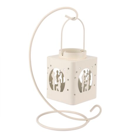 Stylish Hollow out Candlestick Candle Holder Home Table Decoration Ornament with Lover DecorWhite (1/5)