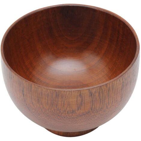 Kitchen Wooden Fruit Salad Noodles Rice Dining Bowl Soup Food Container TablewareSmall