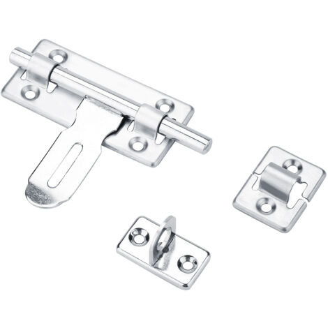 1Pc 4inch Stainless Steel Security Home Door Bolt Padlock Sliding Barrel Bolts Window Lock (1/5)