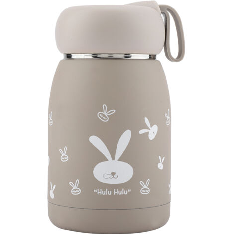 Stainless Steel Cute Rabbit Pattern Vacuum Cup Mug Thermos Cup Water Bottle (Coffee) (1/5)
