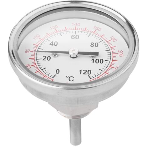 62mm 120℃ High Temperature Bimetal Thermometer Oven Grill BBQ Analog Dial Double Scale (1/5)