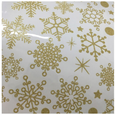 Winter Snowflake Self adhesive Removable Decorative Sticker for Home Office(Golden) (1/4)