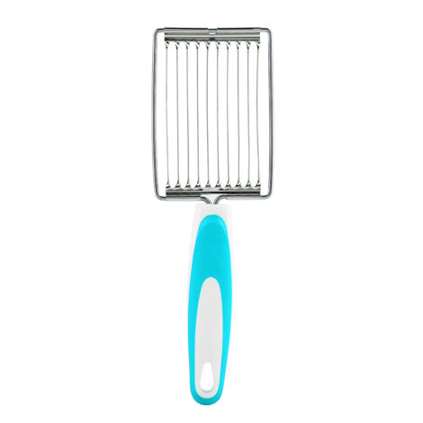 Stainless Steel Luncheon Meat Cutter Ham Fruit Tomato Kitchen Soft Food Cutting Tool (Blue) (1/5)
