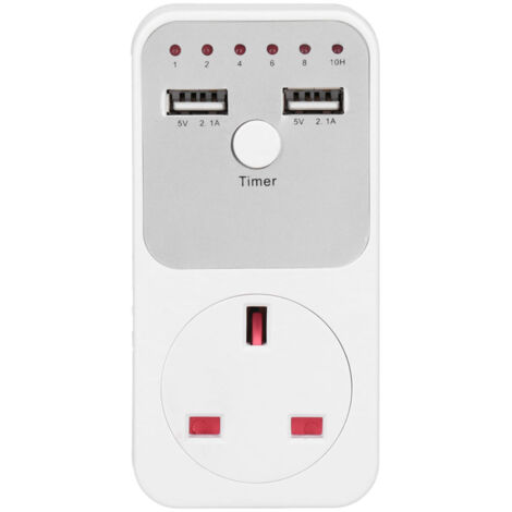 180260V USB Smart Digital Countdown Timer Socket for Computer Phone Charger (1/5)