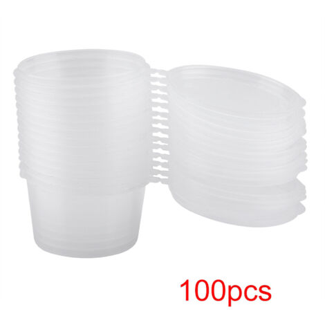 100m l4oz Clear Plastic Cups Takeaway Sauce Seasoning Box Sauce Cup (1/5)