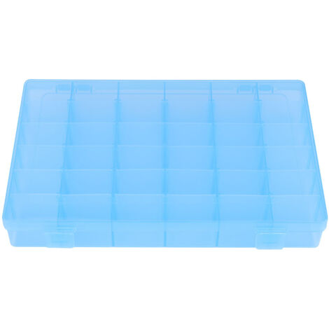 36 Slots Plastic Case Rubber Band Earrings Storage Box for Home Organizer(Blue) (1/5)