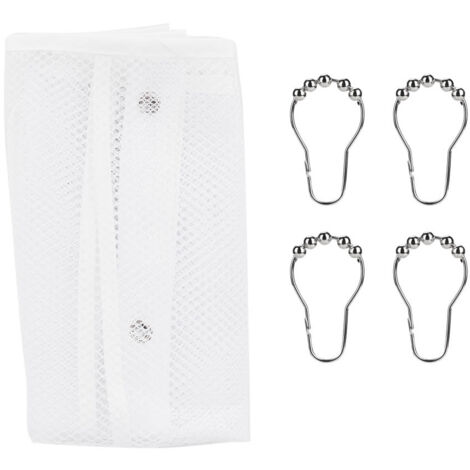 Bathroom Over the Door Hanging Mesh Pockets Storage Bag Holder with Hooks (1/5)