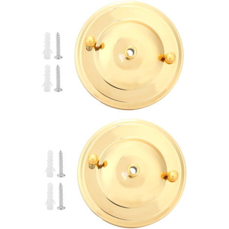 2PCS Iron Ceiling Light Canopy Hook Chandelier Plate Holder Decoration DIY Fitting AccessoryGold (1/5)