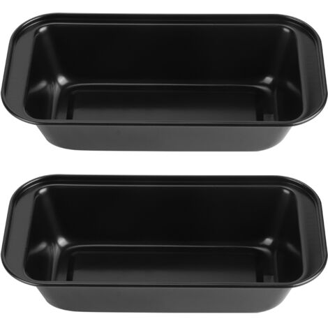 Rectangle Toast Loaf Pan Bread Cake Mold Carbon Steel Nonstick Loaf Pastry Baking MoldsBlack (1/5)