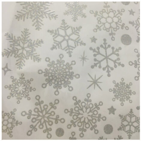 Winter Snowflake Self adhesive Removable Decorative Sticker for Home Office(Silver) (1/4)