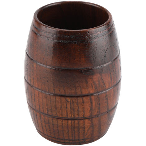 Natural Wooden Beer Cup Retro Big Capacity Tea Milk Juice Classic Wood Drinking Mug Cups (1/5)