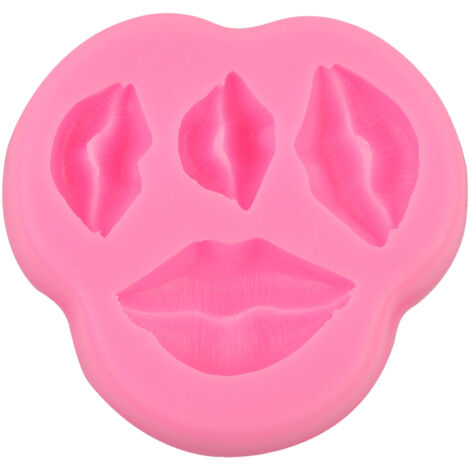 Homemade Cartoon Cake Mold Silicone Molds Lips Shape Baking Tool For Party (Pink) (1/5)