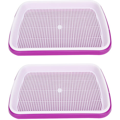 2Pcs Double Layer Hydroponics Flower Plant Seed Germination Tray Seedling Tray Seed Nursery Pot Purple (1/5)
