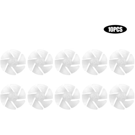 10Pcs Mini Plastic Fan Blade Small Power Hair Dryer Fan Leaves Motor Accessories (1/5)