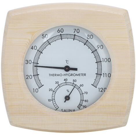 Wood ThermoHygrometer Thermometer Hygrometer for Bathroom Sauna Room Accessory (1/5)