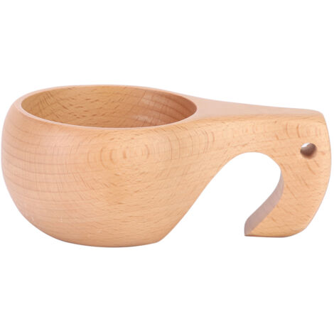 Handmade Beech Wooden Cups Kuksa Coffee Tea Cup Elephant Water Drinking Cup (1/5)