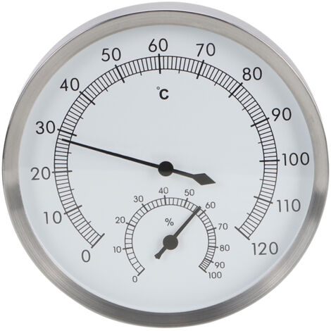 2 In-1 Stainless Steel Steam Room Sauna Room Thermometer Hygrometer Thermo Hygrometer Indoor (1/5)