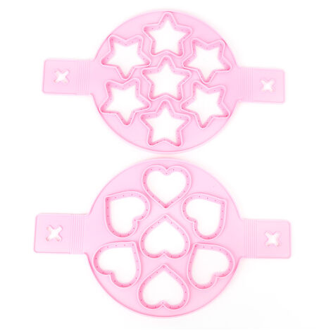 2Pcs Silicone Egg Ring Pancake Maker Non-stick Egg Cooker Pan Flip Mold DIY Kitchen Accessories (1/5)